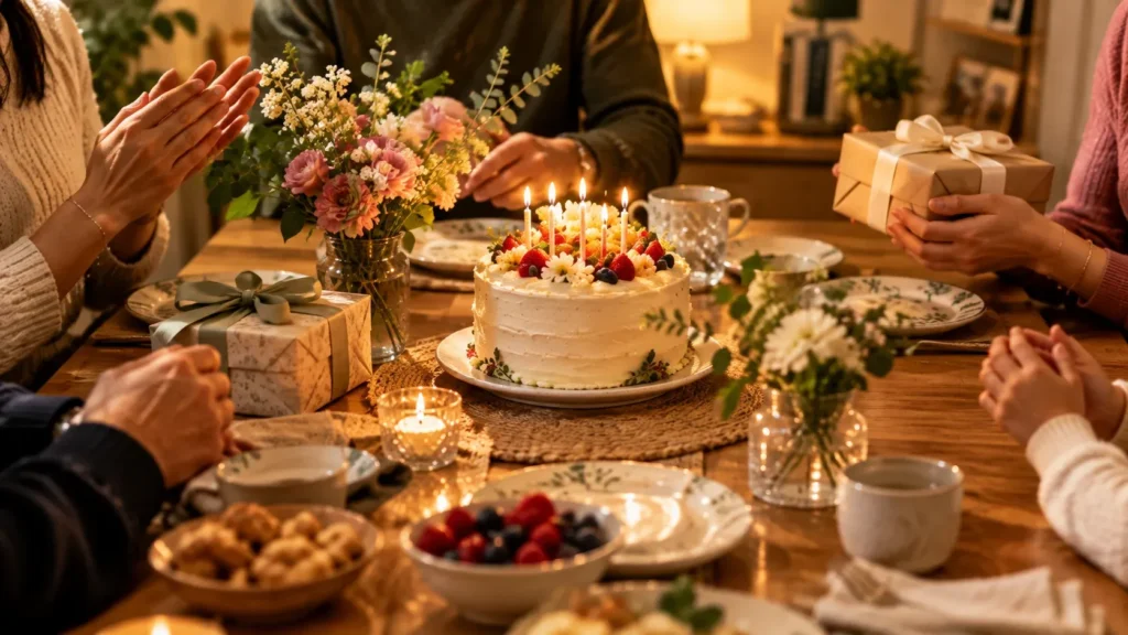 Family birthday celebration representing love, gratitude, and birthday blessings.
