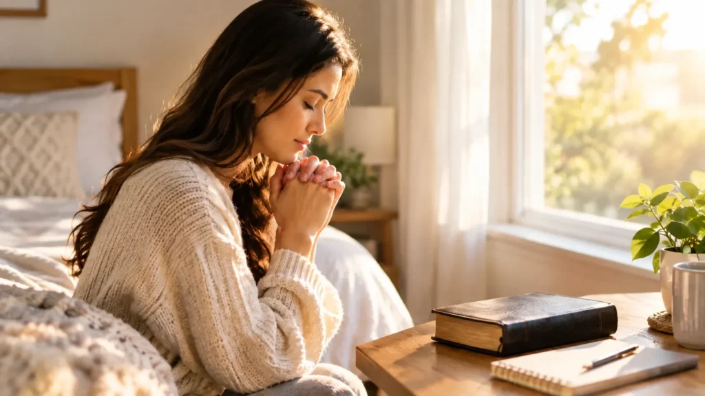 Morning prayer for my husband in a peaceful home.